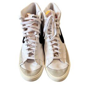 White Nike Blazers Black Swoop,lighty worn